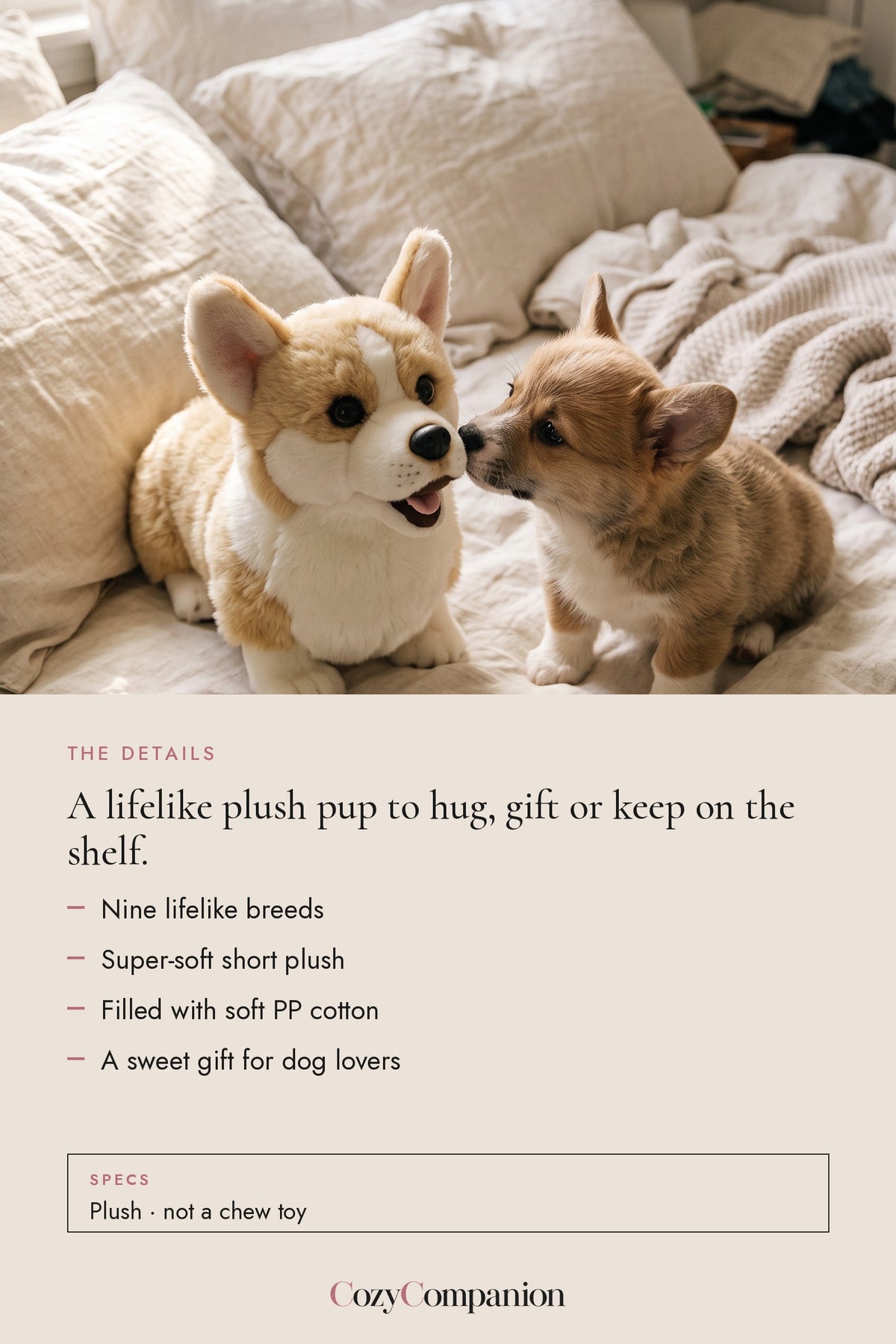 Buddy Plush Dog Toy: the details