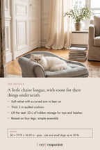 Chaise Velvet Storage Pet Sofa: the details