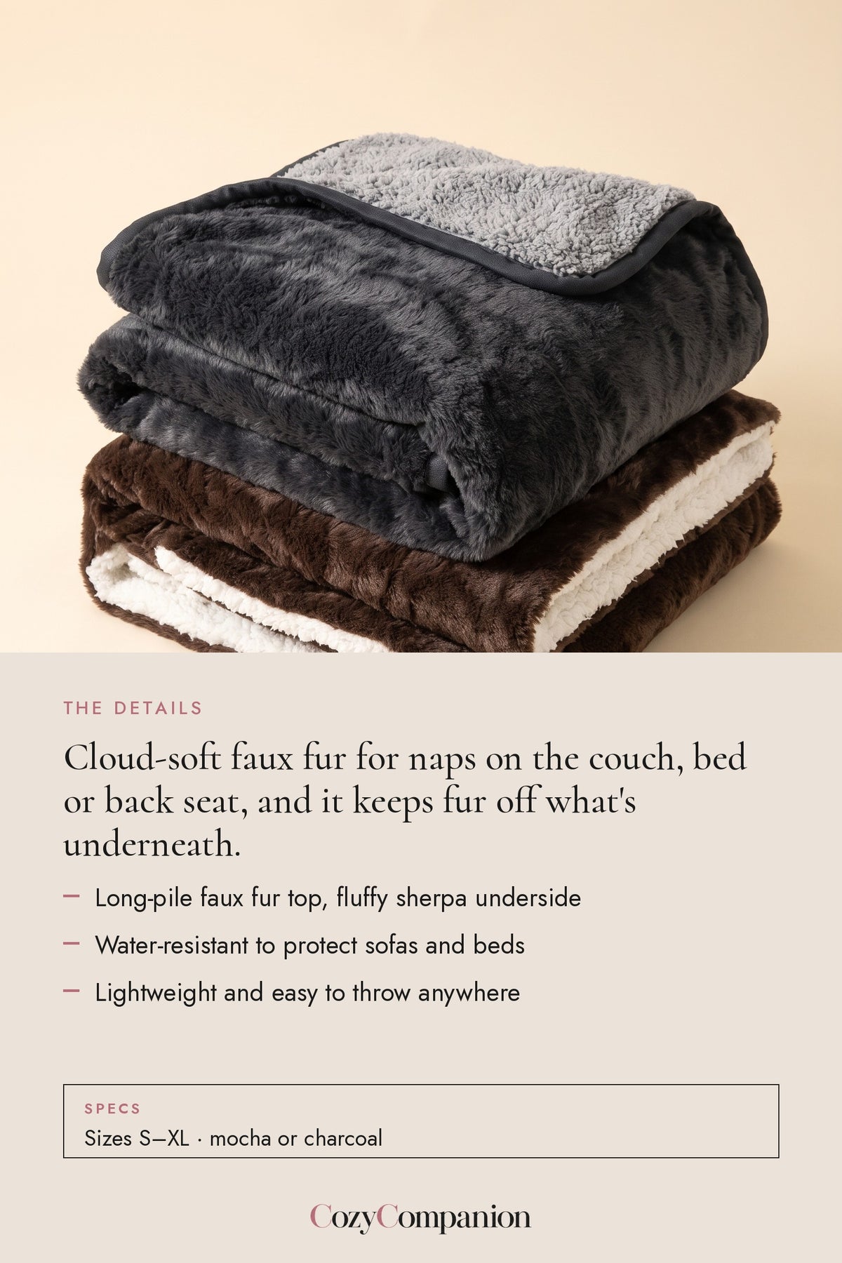 Cloud Plush Pet Blanket: the details
