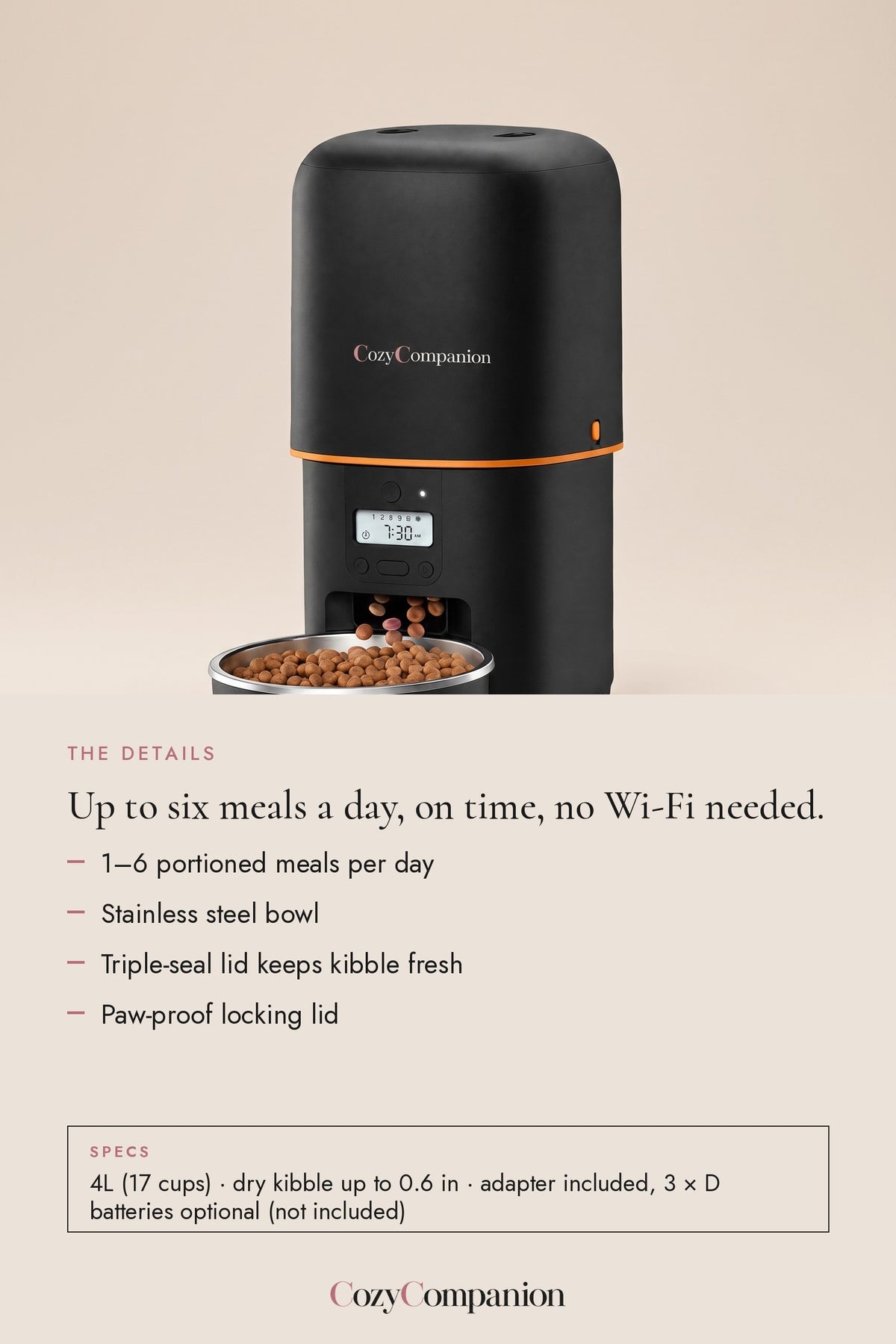 Dine 4L Automatic Feeder: the details