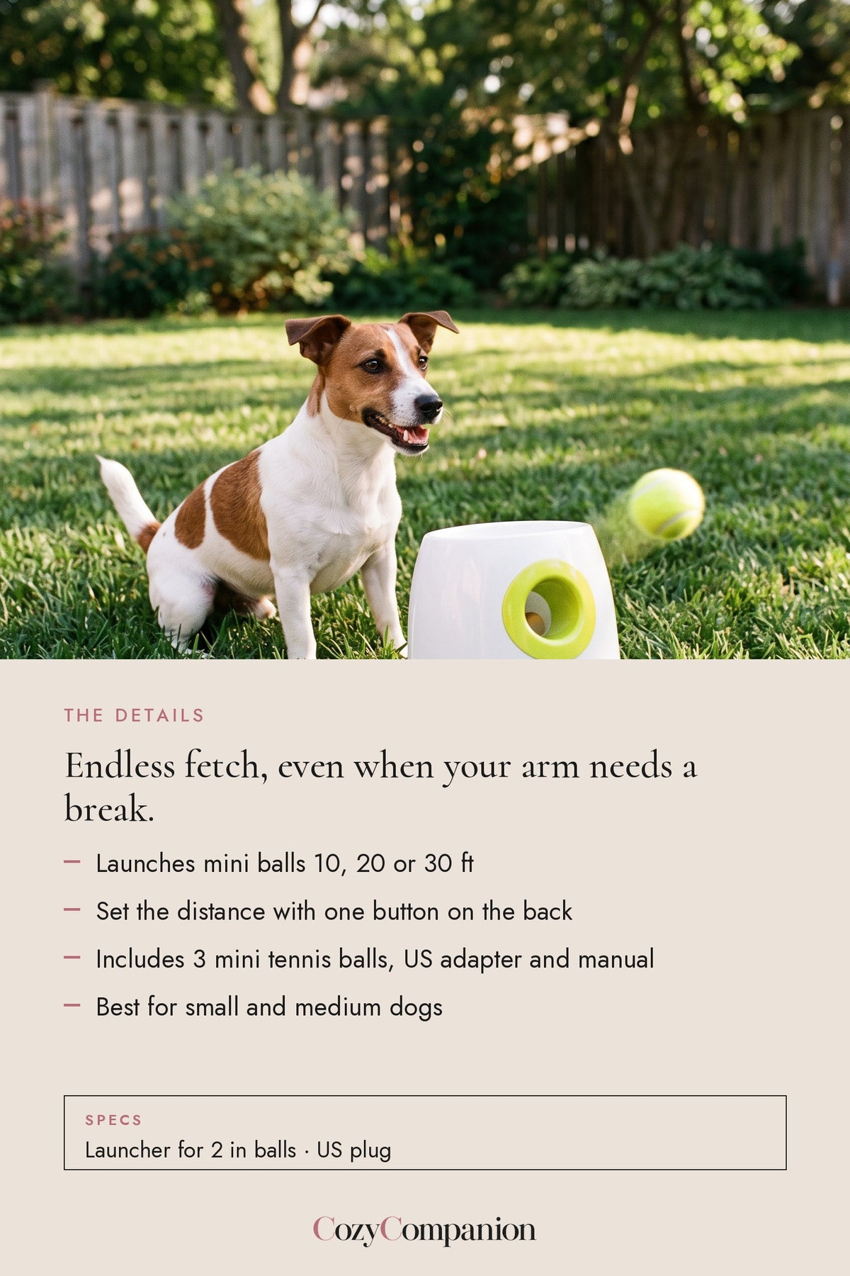 Fetch Automatic Ball Launcher: the details