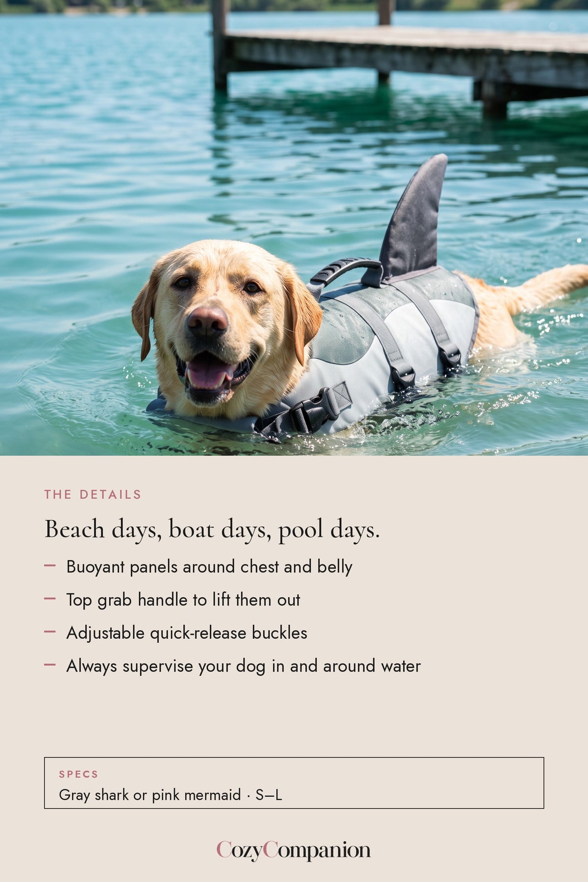 Fin Dog Life Jacket: the details