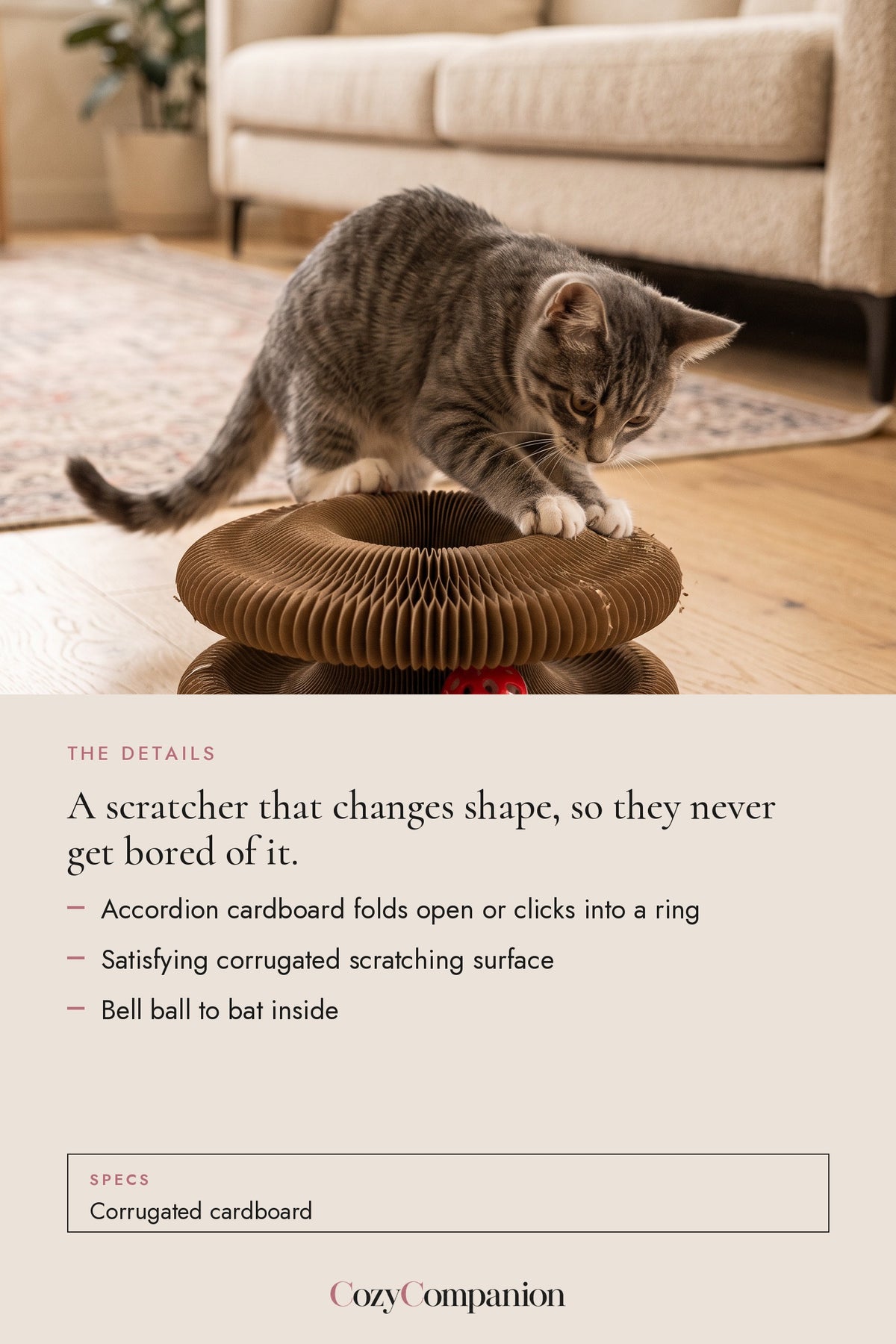 Fold Magnetic Cat Scratcher: the details