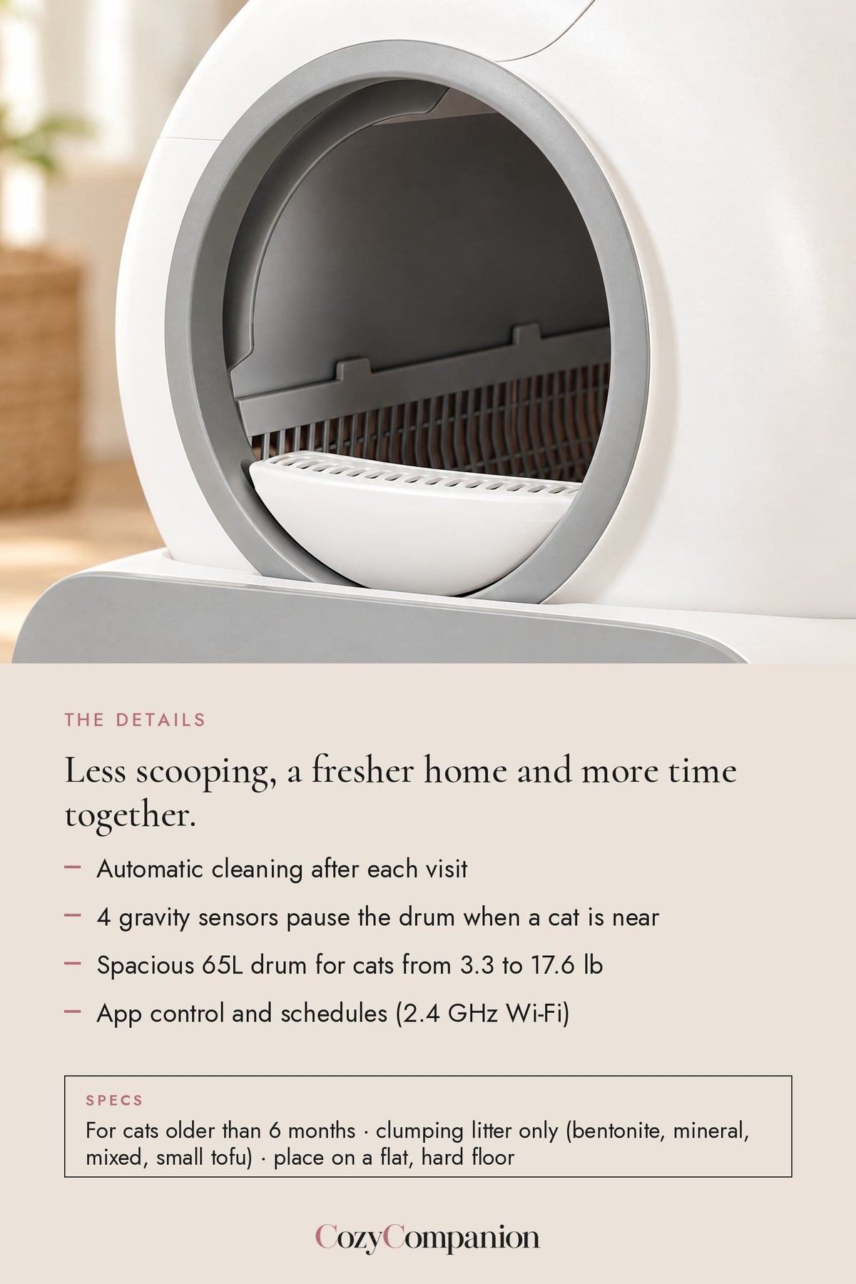 Halo Self-Cleaning Litter Box: the details