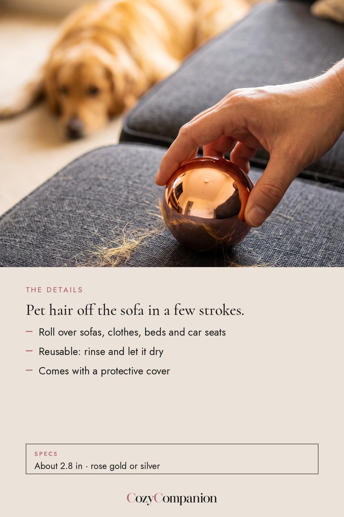 Lift Pet Hair Remover Ball: the details