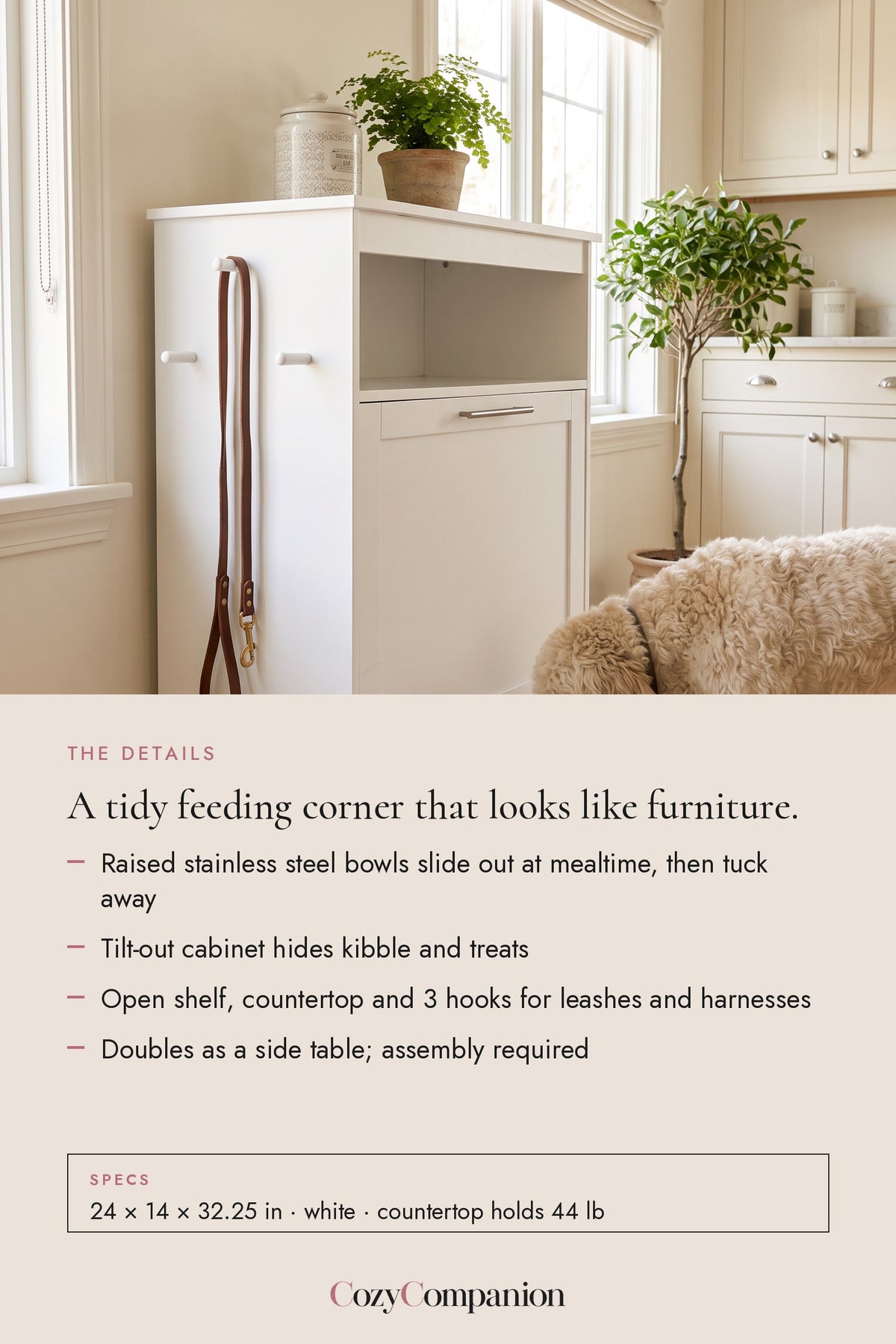 Pantry Pet Feeding Station: the details