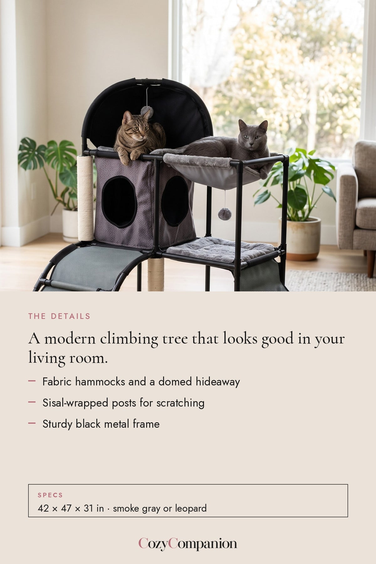 Perch Modern Cat Tree: the details
