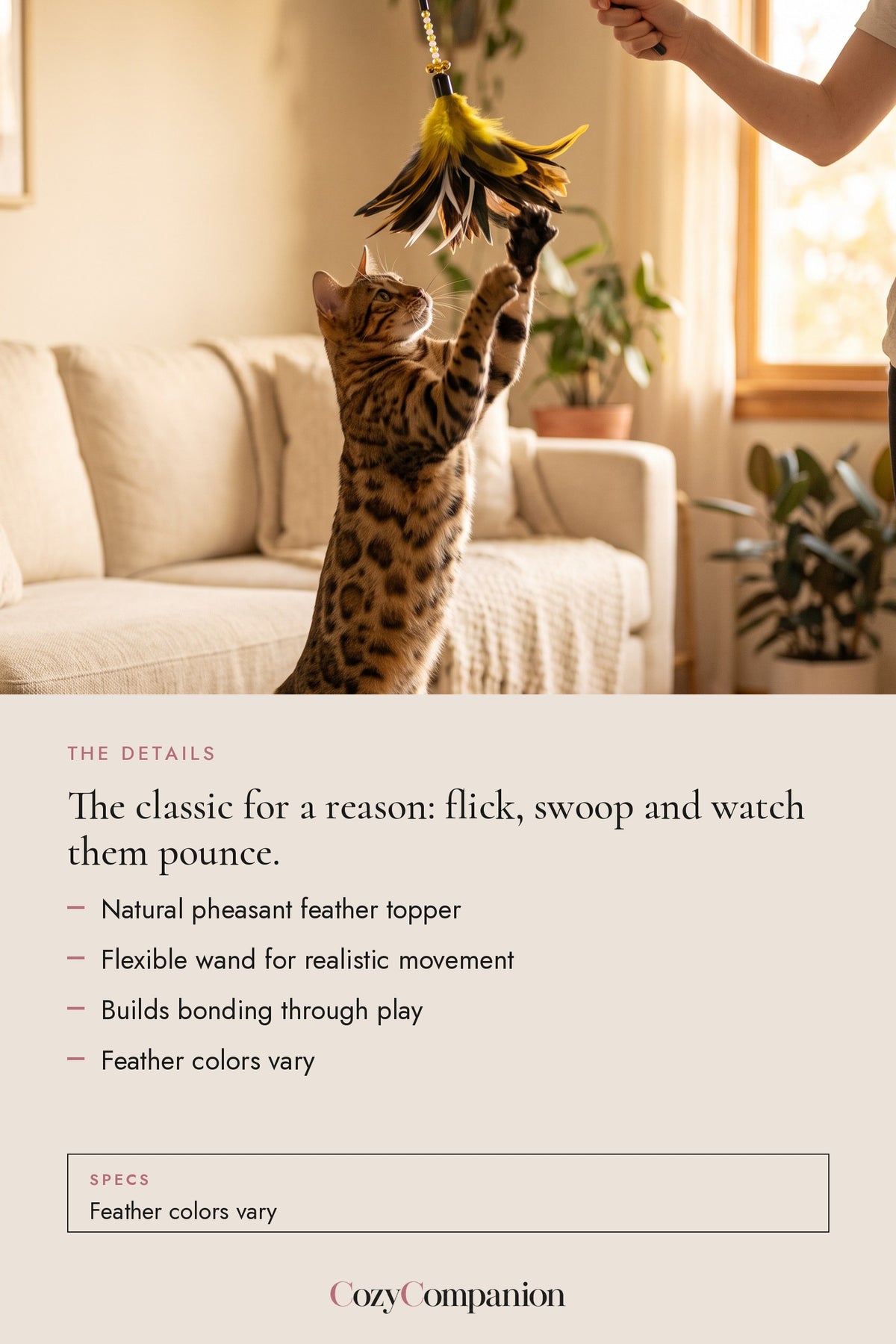 Plume Feather Teaser Wand: the details