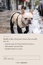 Puddle Suspender Dog Boots: the details