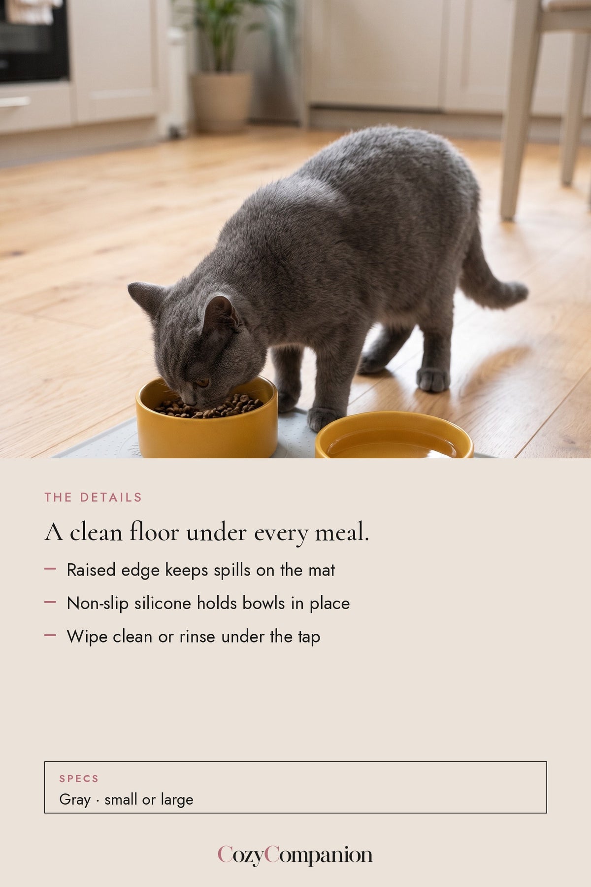 Slate Silicone Feeding Mat: the details