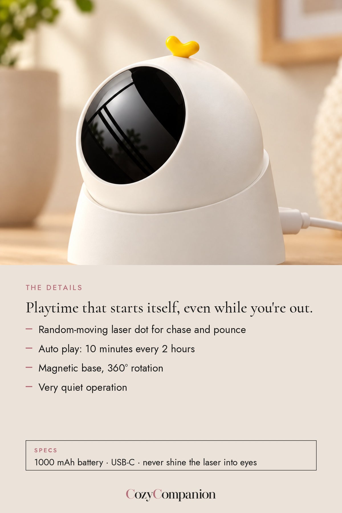 Spark Automatic Laser Cat Toy: the details