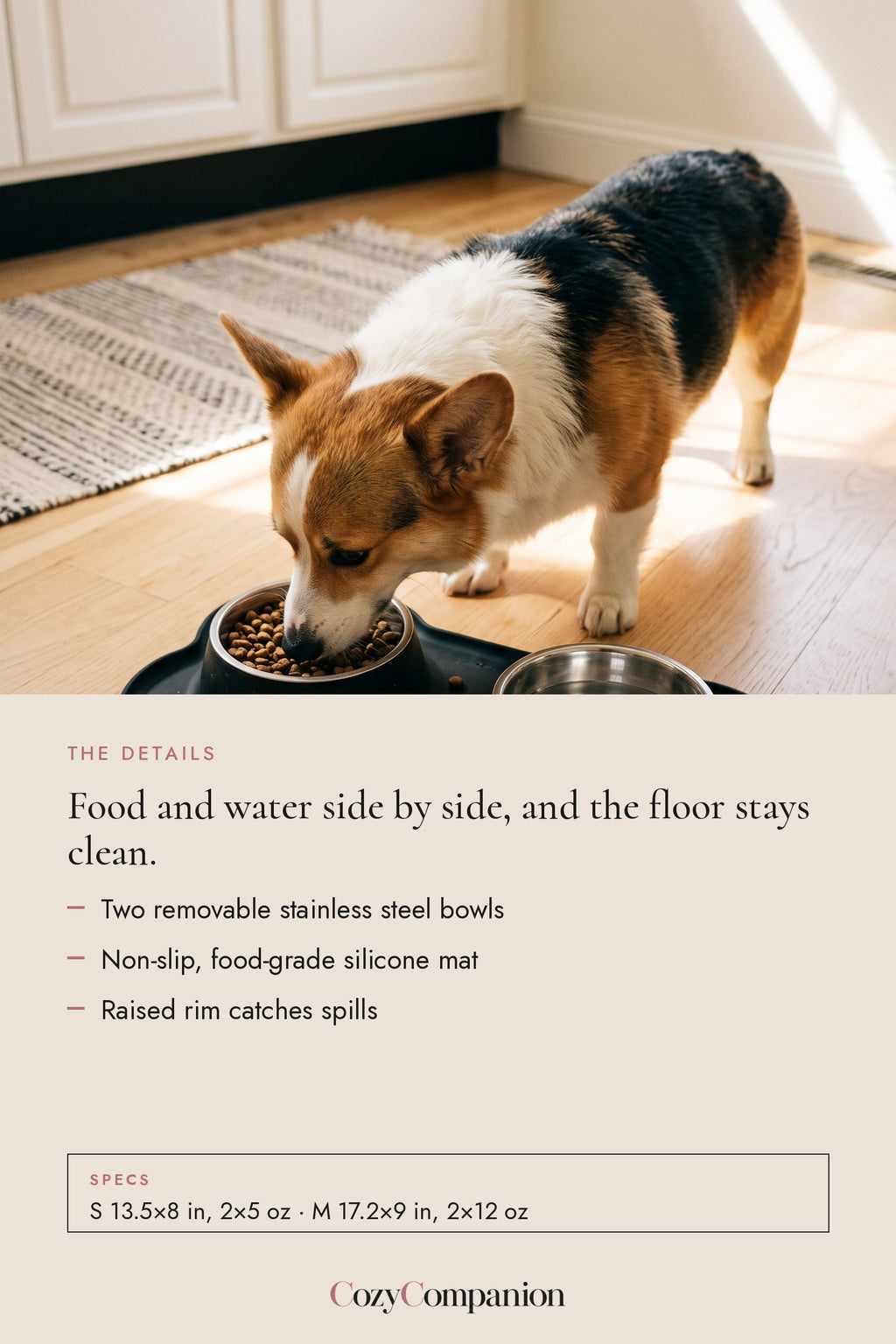 Tidy Double Bowl Feeder: the details