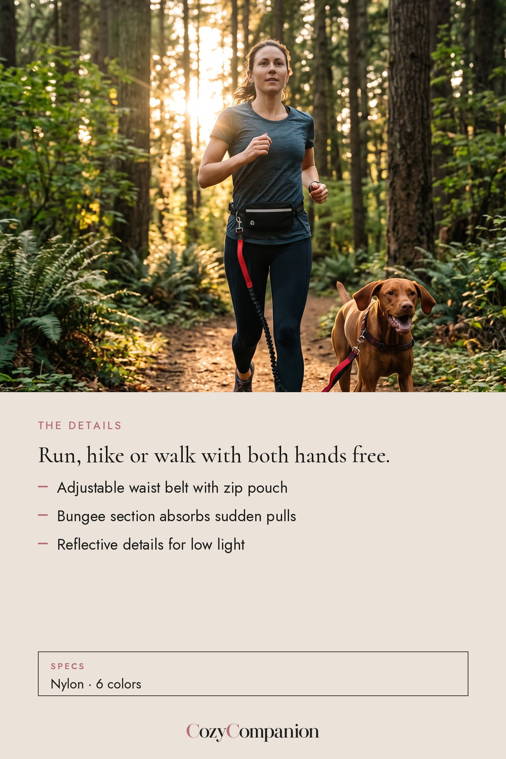 Trail Hands-Free Dog Leash: the details