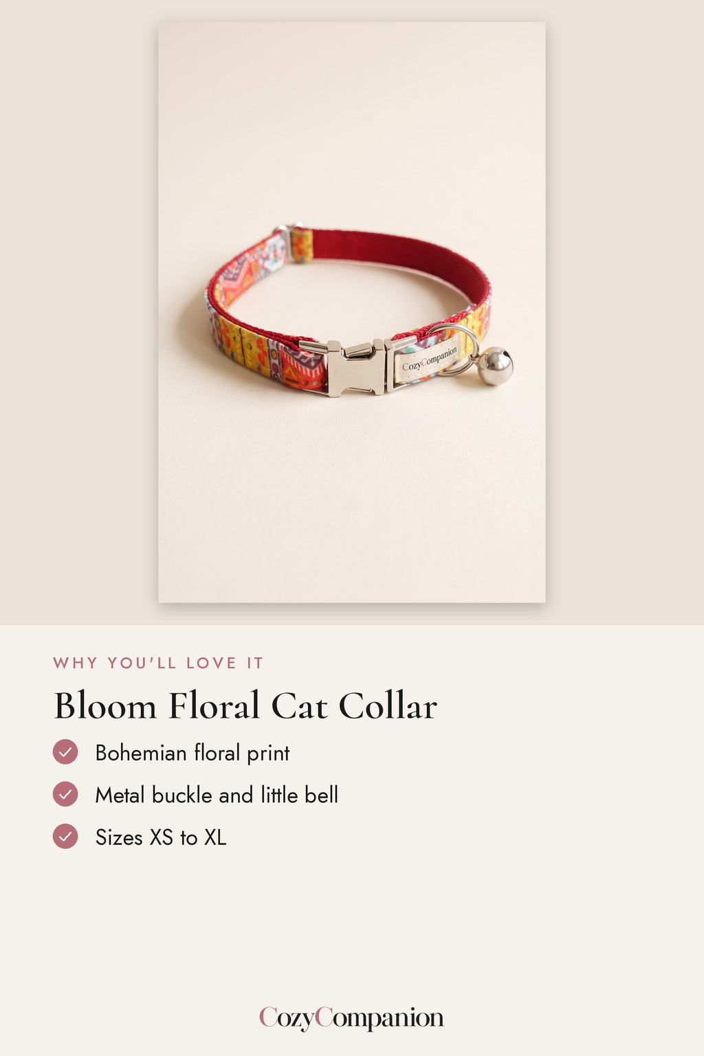 Bloom Floral Cat Collar: why you'll love it