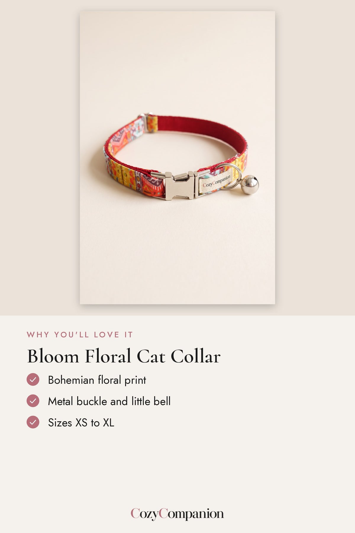 Bloom Floral Cat Collar: why you'll love it