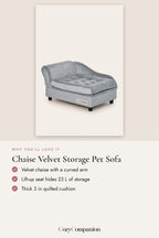 Chaise Velvet Storage Pet Sofa: why you'll love it