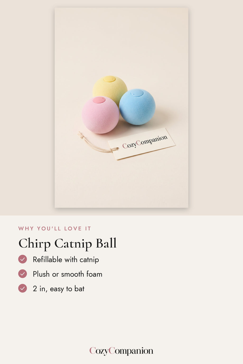 Chirp Catnip Ball: why you'll love it