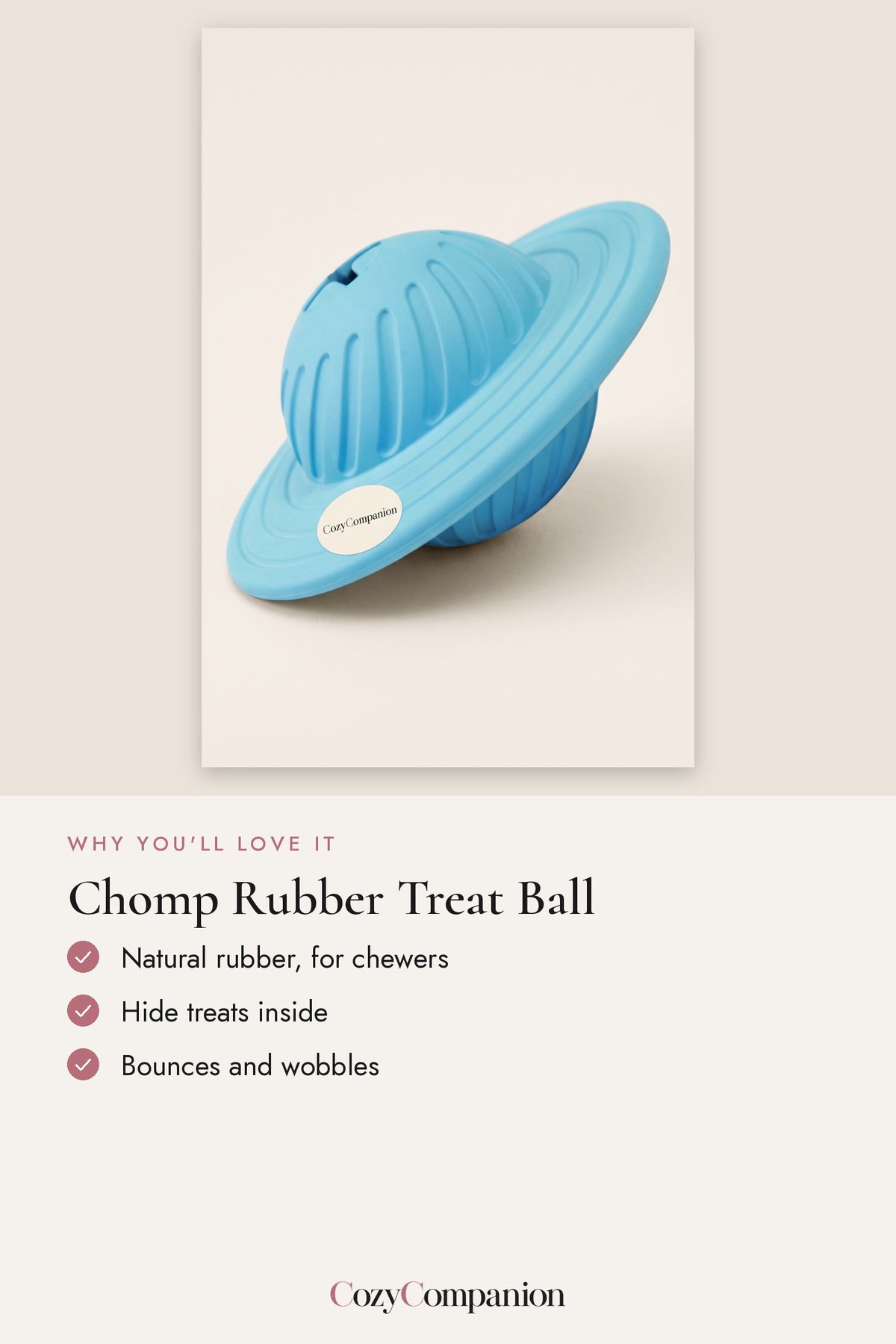 Chomp Rubber Treat Ball: why you'll love it