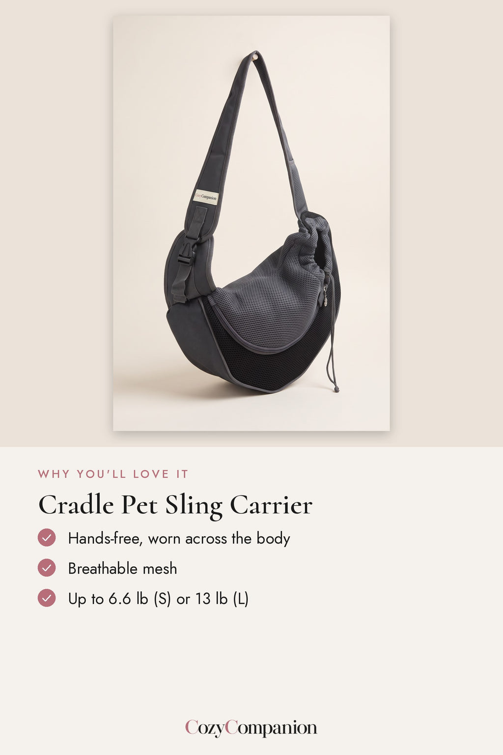 Cradle Pet Sling Carrier: why you'll love it