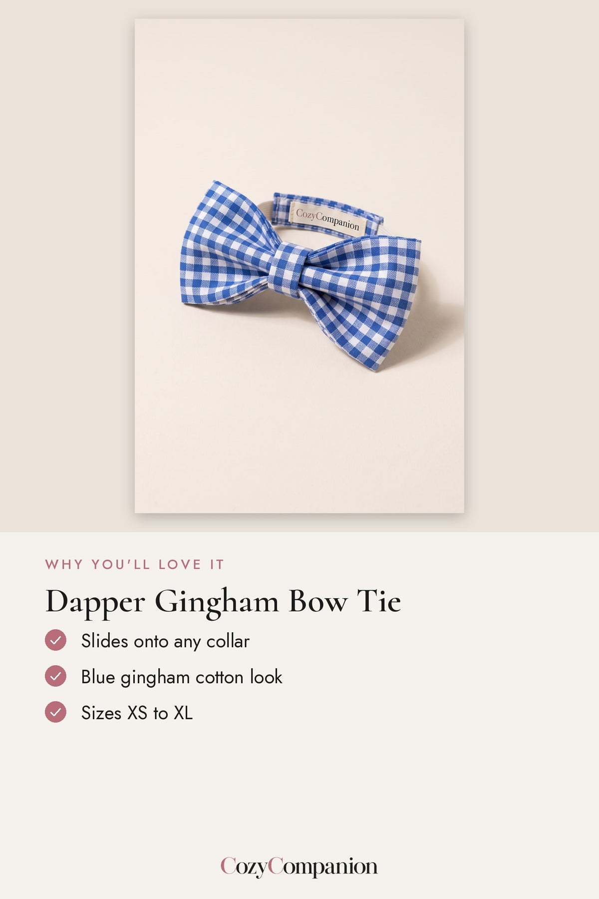 Dapper Gingham Bow Tie: why you'll love it