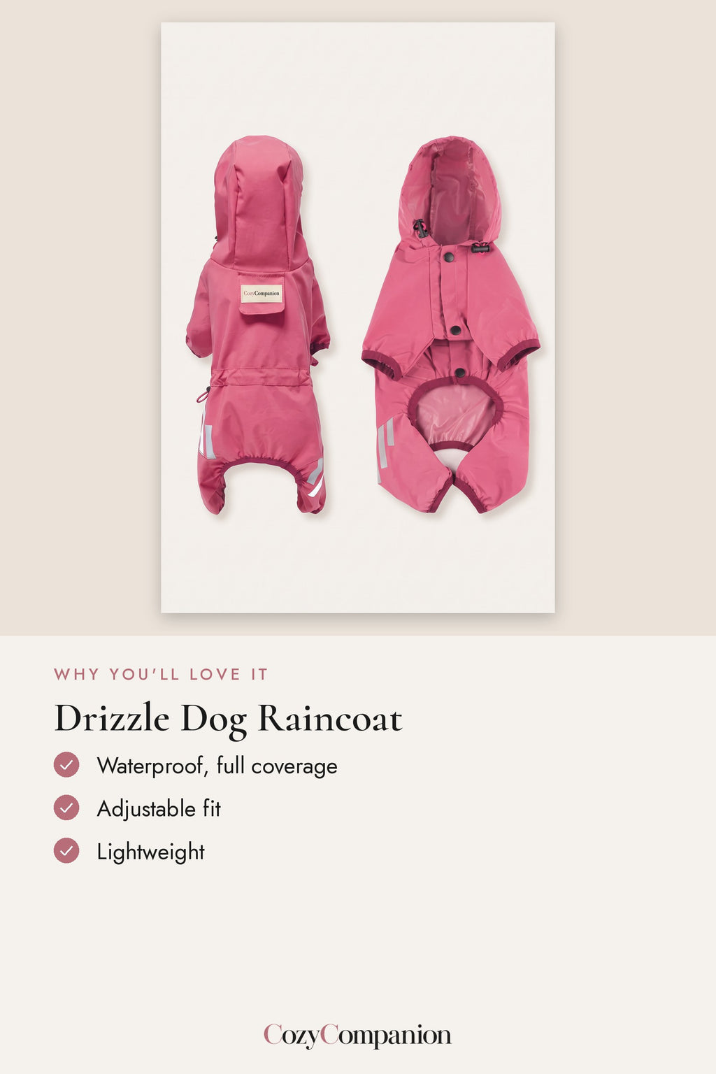 Drizzle Dog Raincoat: why you'll love it