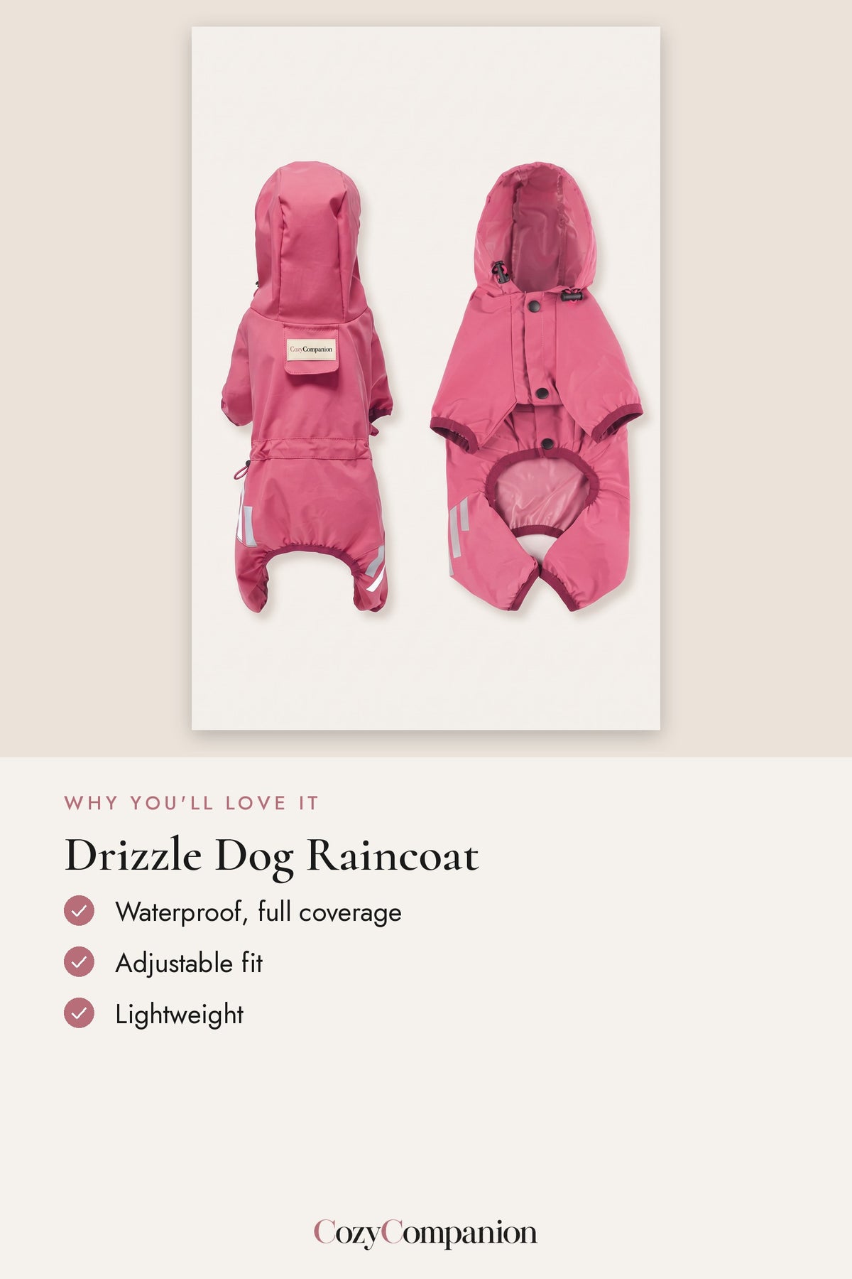 Drizzle Dog Raincoat: why you'll love it