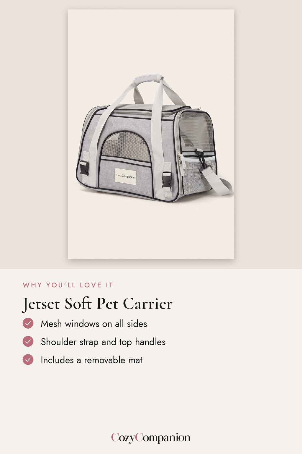 Jetset Soft Pet Carrier: why you'll love it