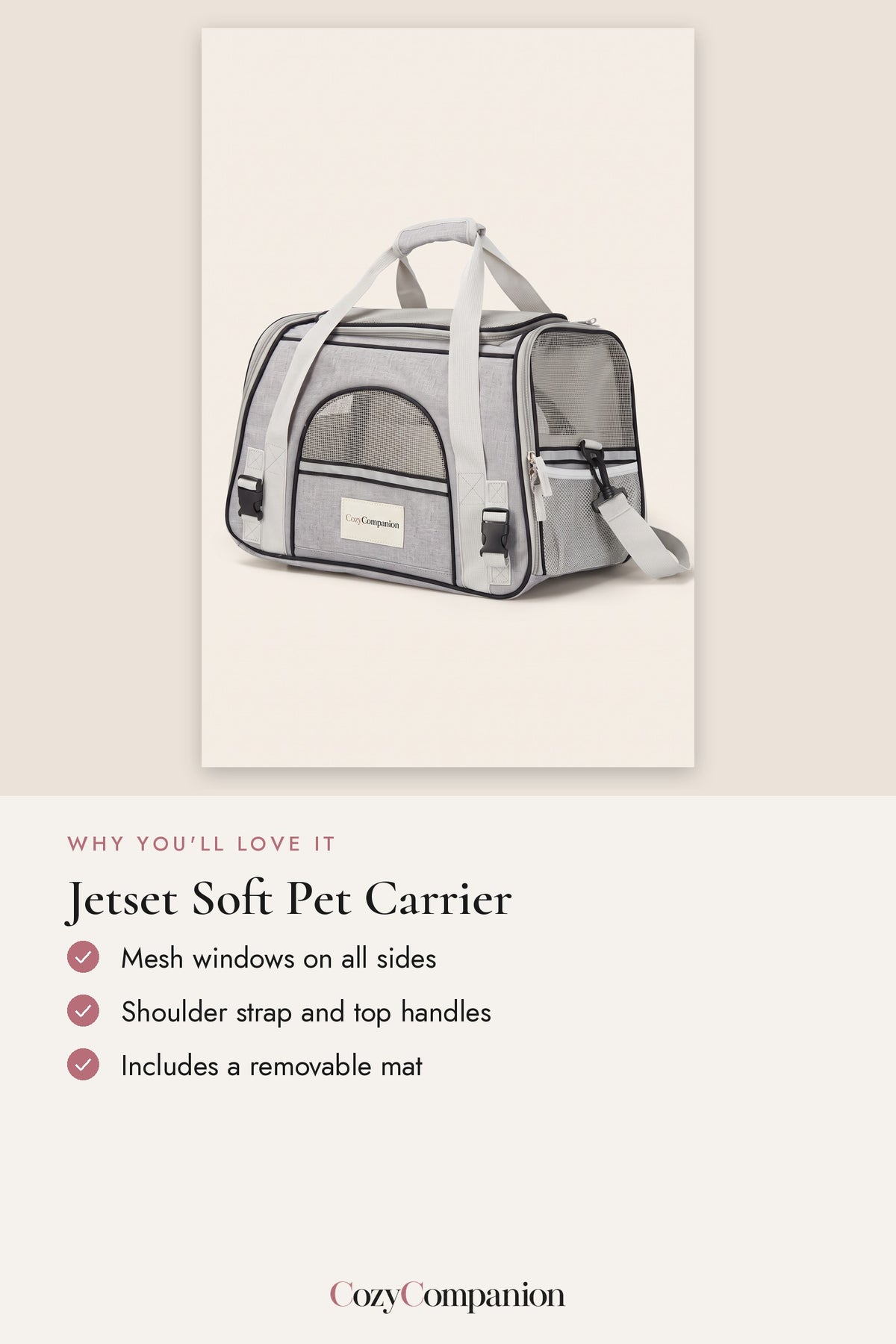 Jetset Soft Pet Carrier: why you'll love it