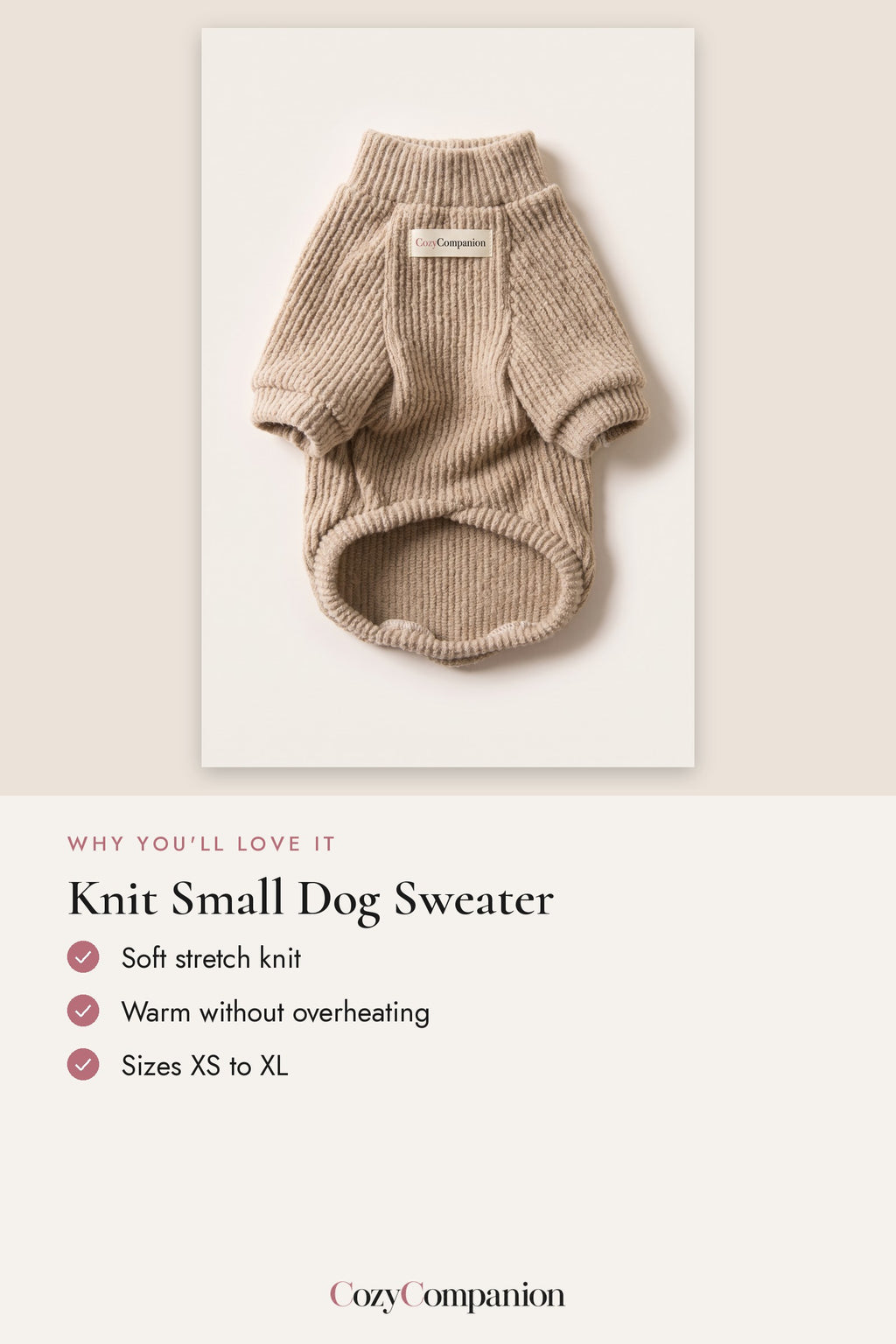 Knit Small Dog Sweater: why you'll love it