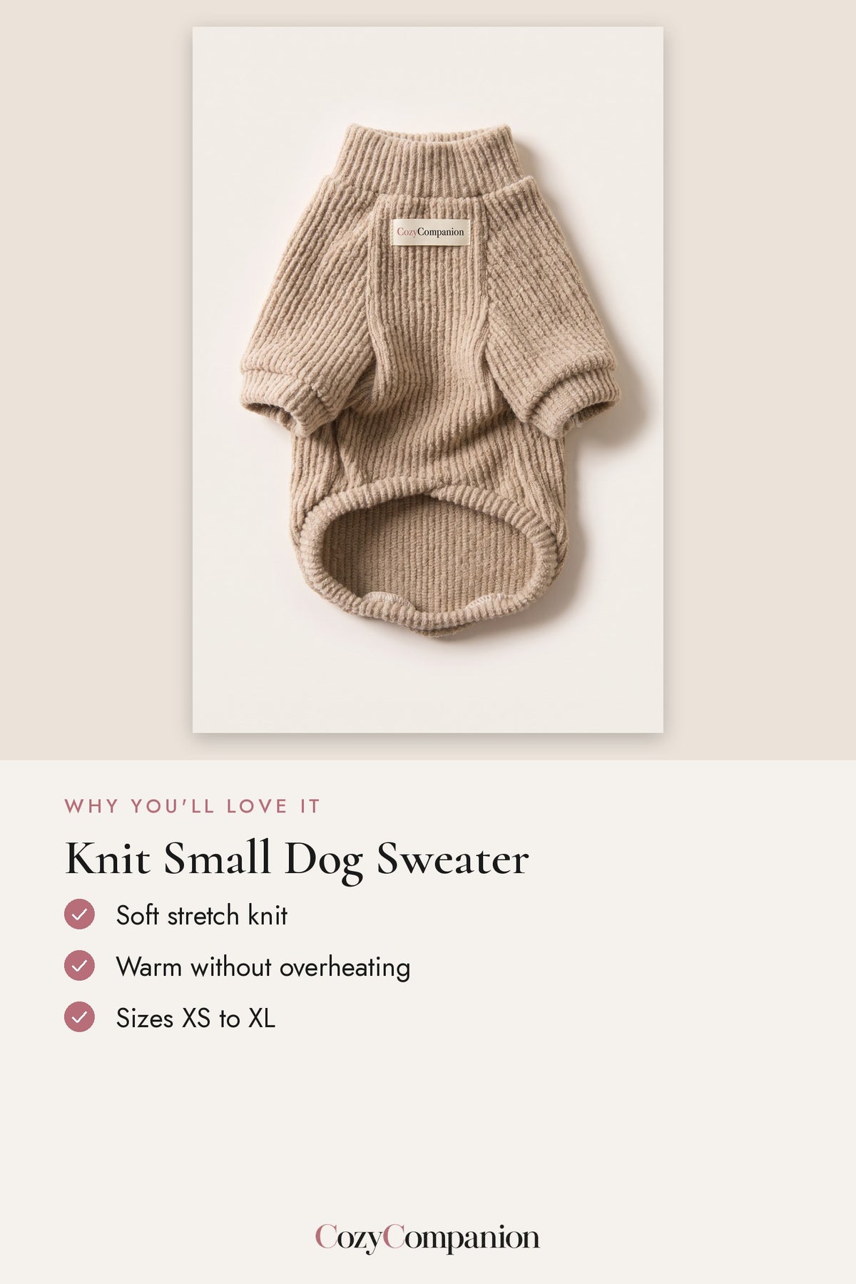 Knit Small Dog Sweater: why you'll love it