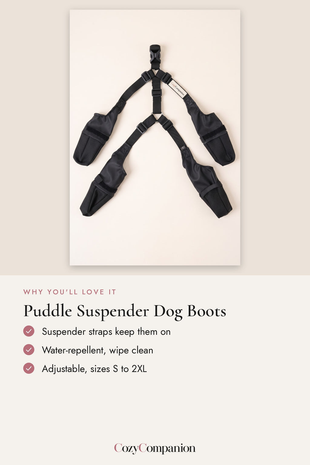 Puddle Suspender Dog Boots: why you'll love it