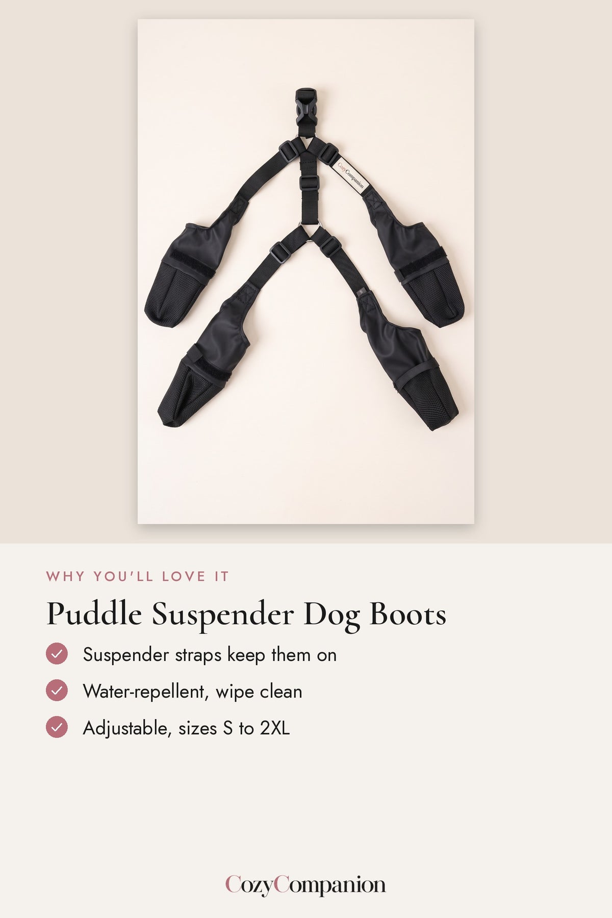 Puddle Suspender Dog Boots: why you'll love it