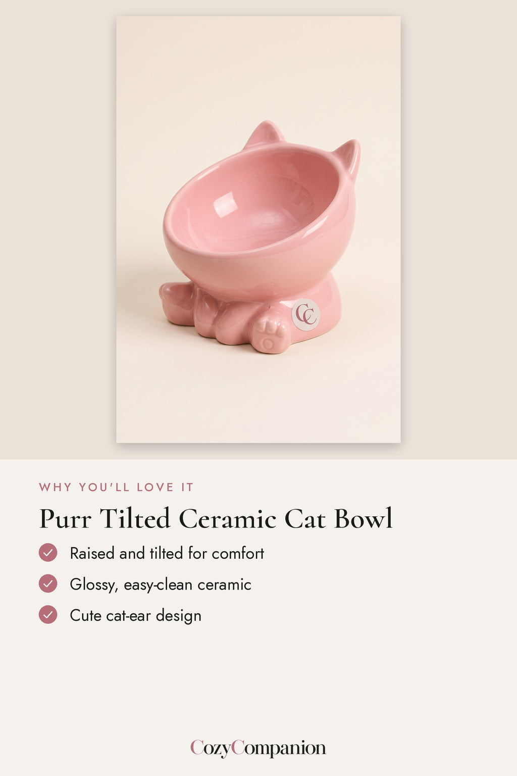 Purr Tilted Ceramic Cat Bowl: why you'll love it