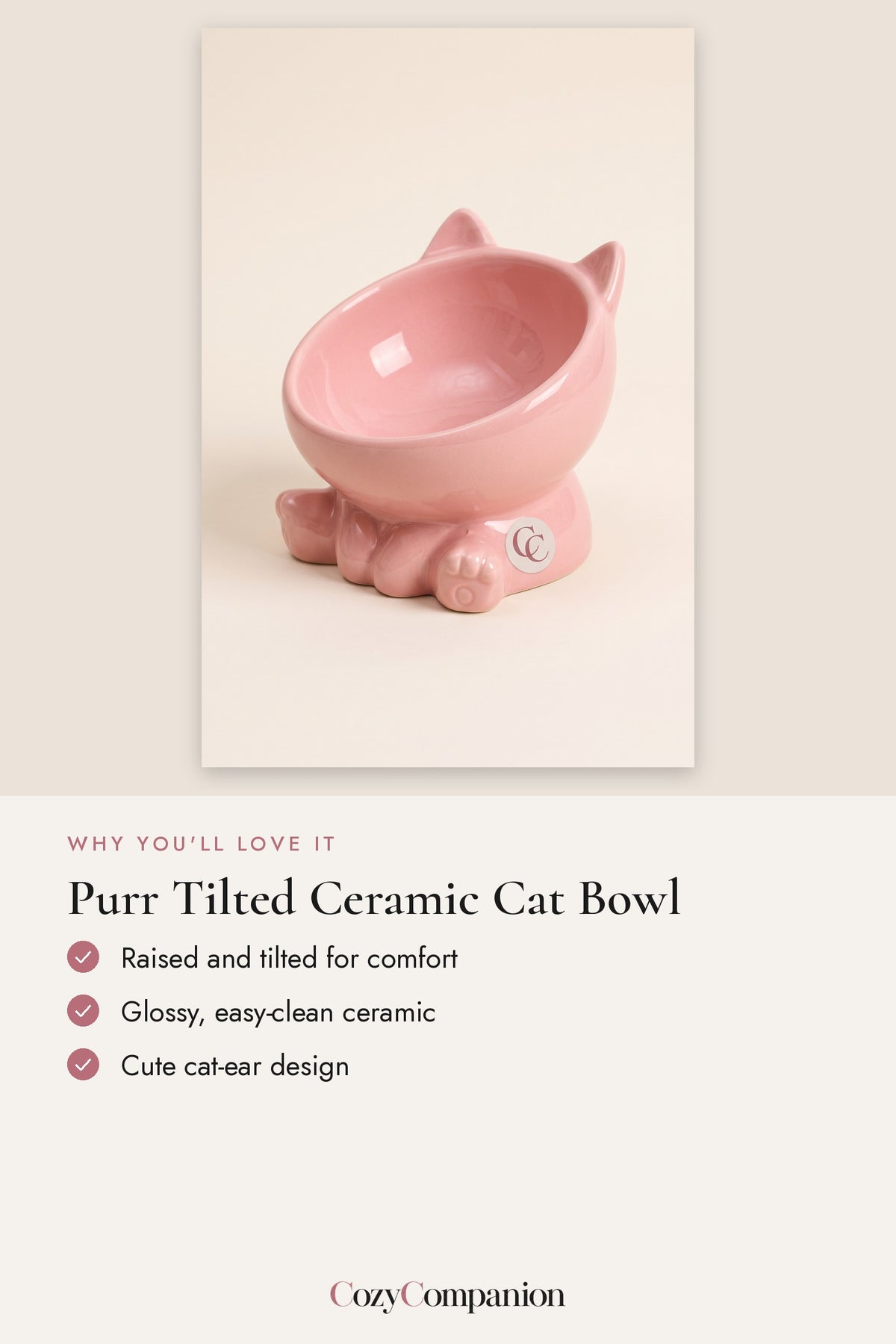 Purr Tilted Ceramic Cat Bowl: why you'll love it