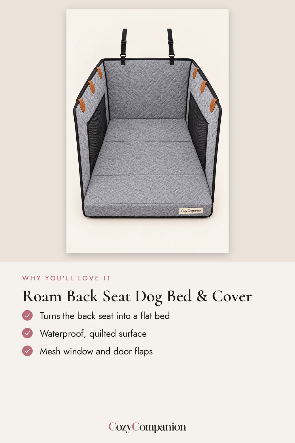 Roam Back Seat Dog Bed & Cover: why you'll love it