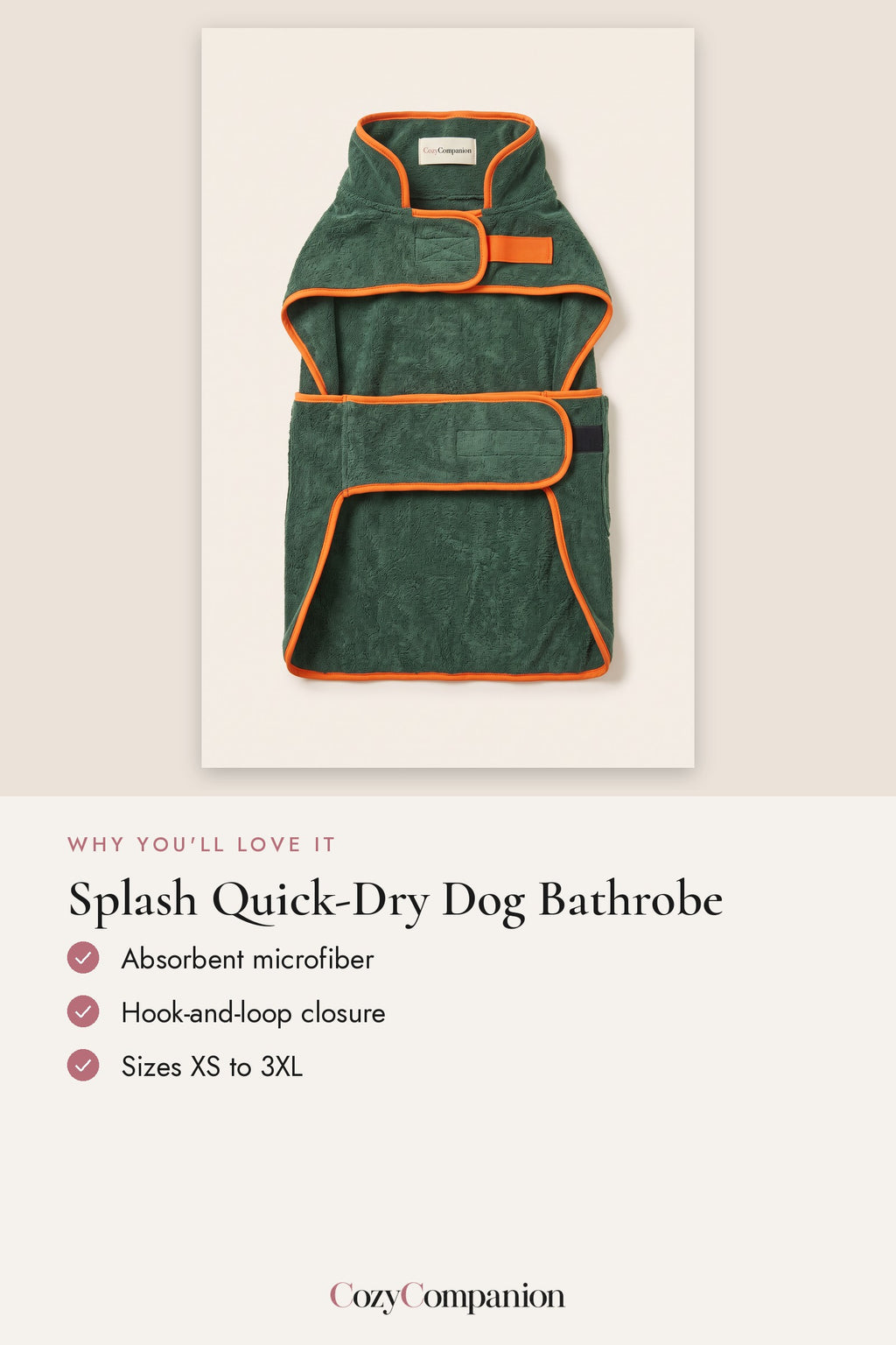 Splash Quick-Dry Dog Bathrobe: why you'll love it