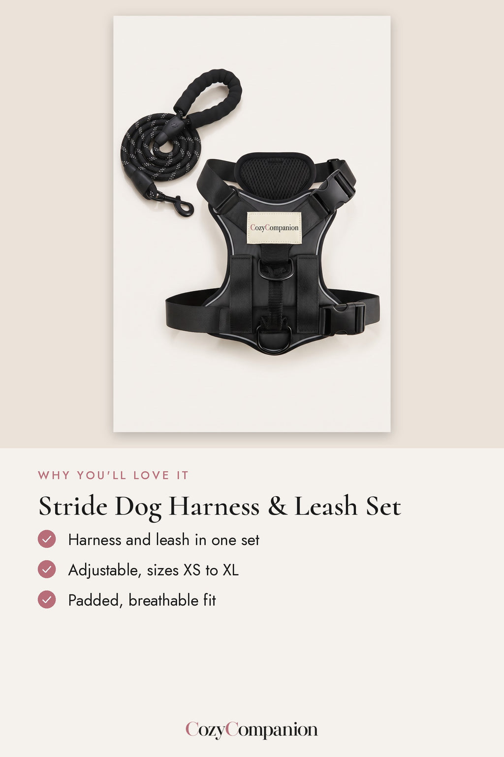 Stride Dog Harness & Leash Set: why you'll love it