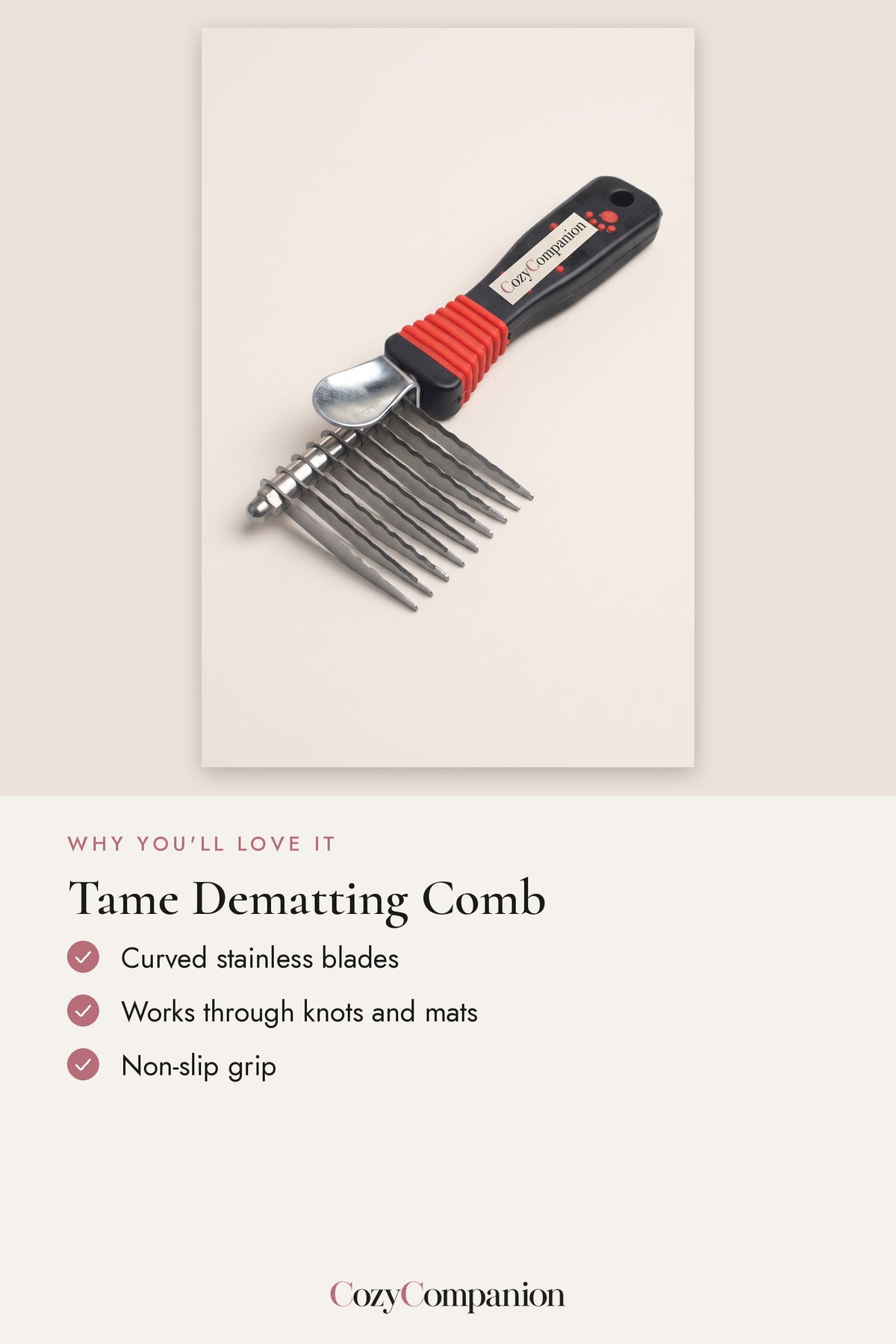 Tame Dematting Comb: why you'll love it