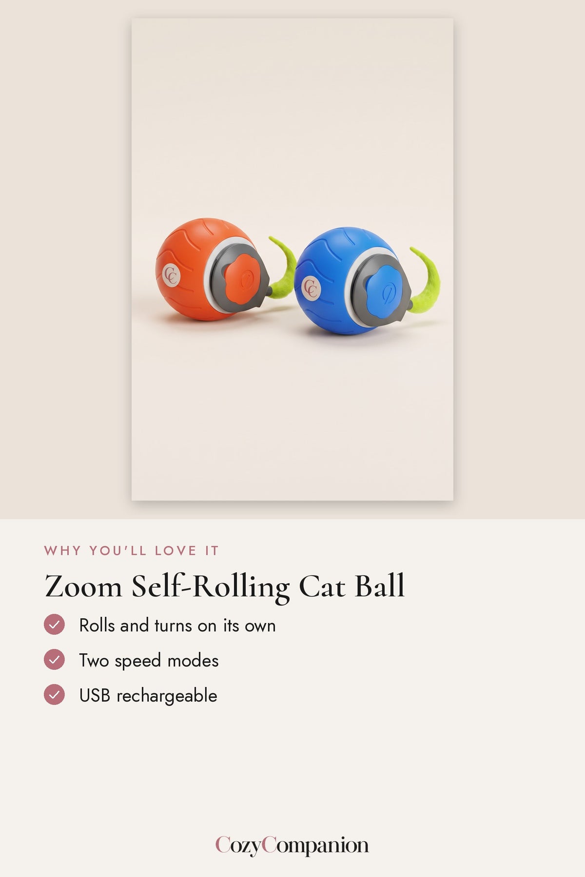 Zoom Self-Rolling Cat Ball: why you'll love it