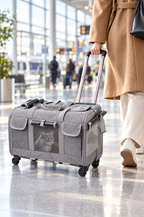 Travelling with the Voyage rolling pet carrier