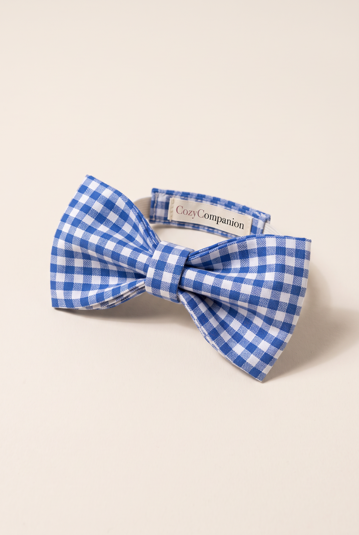 Dapper gingham dog bow tie