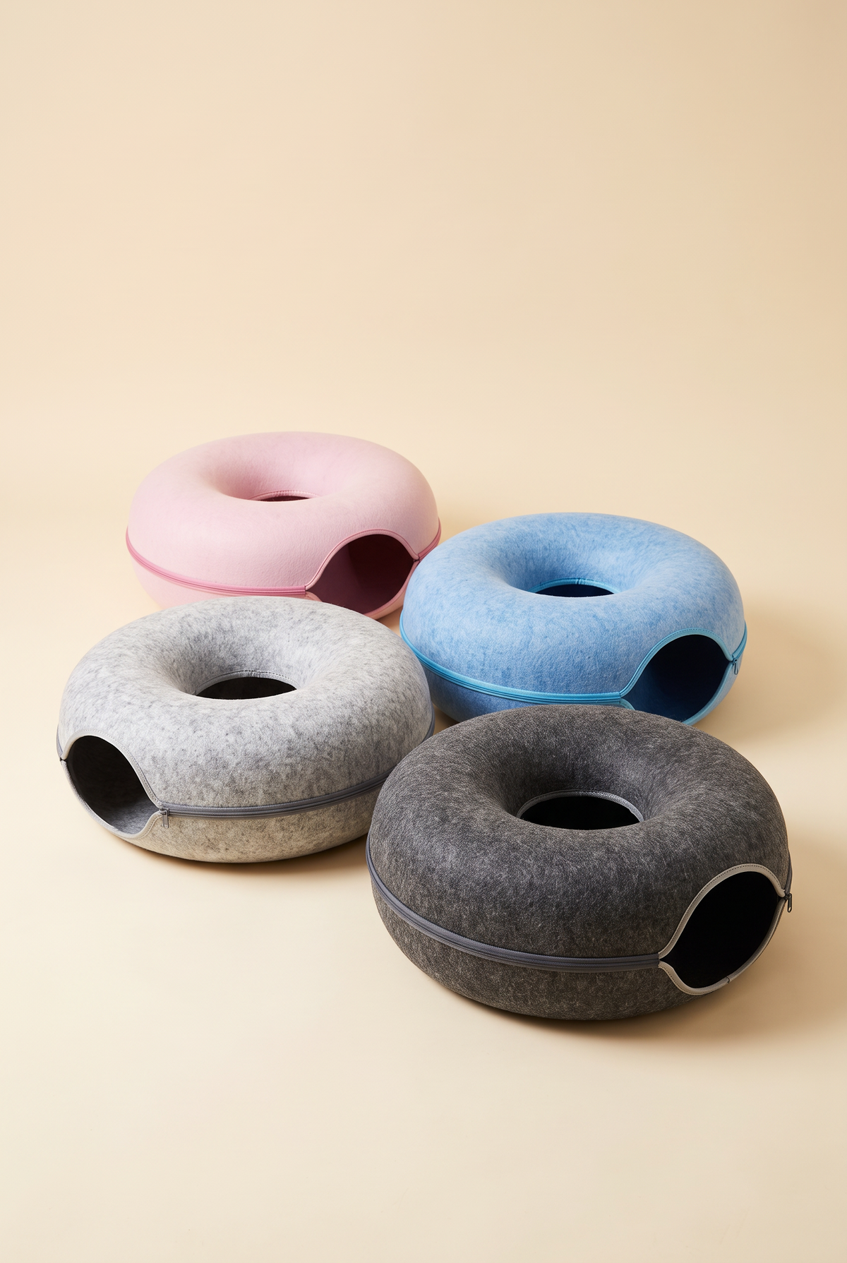 Orbit Felt Cat Tunnel Bed colors