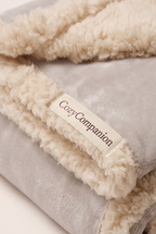 Close-up detail of the Snug sherpa blanket