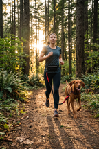 Running with the Trail hands-free leash