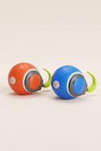 Zoom Self-Rolling Cat Ball in orange and blue